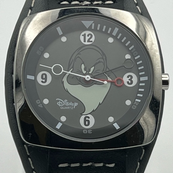 Disney Grumpy Unisex  Watch Silver, Black and Grey Working - Picture 6 of 9